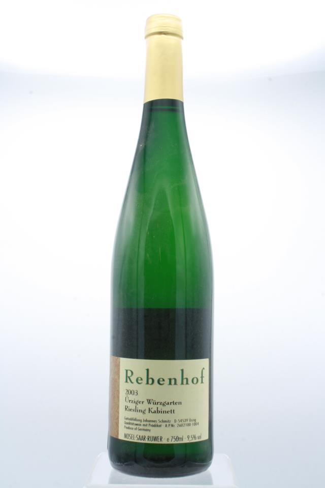 Rebenhof Ürziger Würzgarten Riesling Kabinett #10 2003