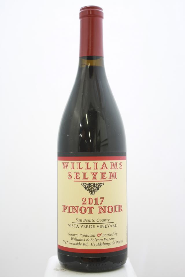Williams Selyem Pinot Noir Vista Verde Vineyard 2017