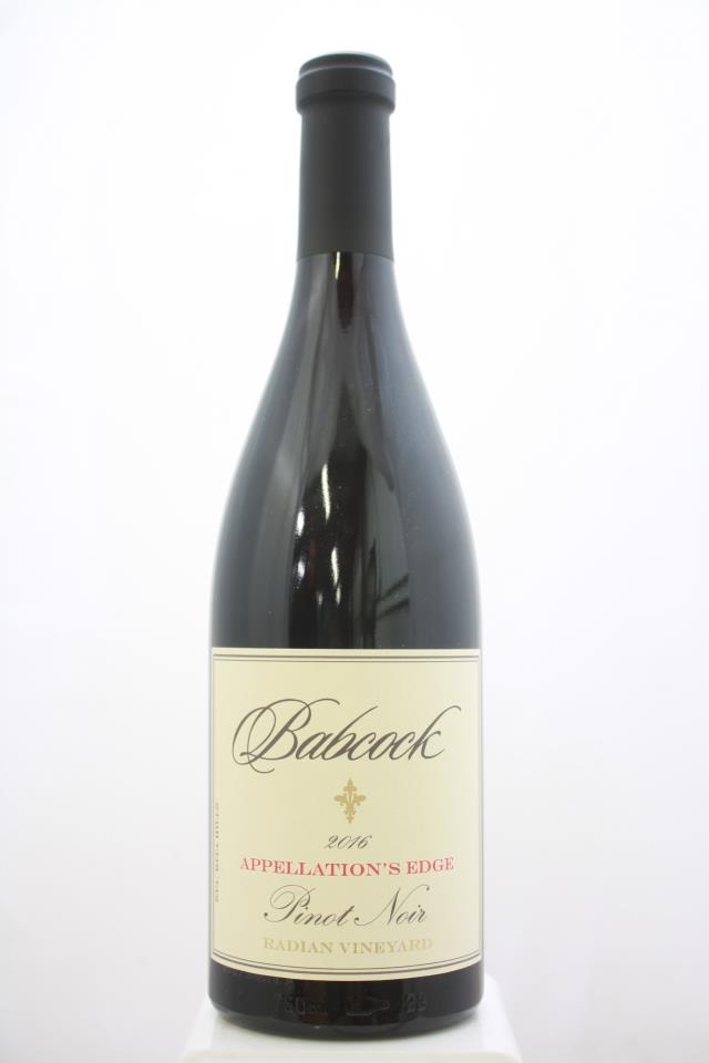 Babcock Pinot Noir Appellation's Edge Radian Vineyard 2016