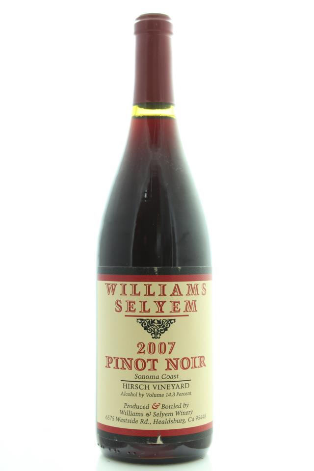 Williams Selyem Pinot Noir Hirsch Vineyard 2007