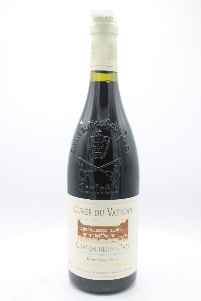 Cuvee du Vatican Chateauneuf du Pape Reserve Sixtine 2003