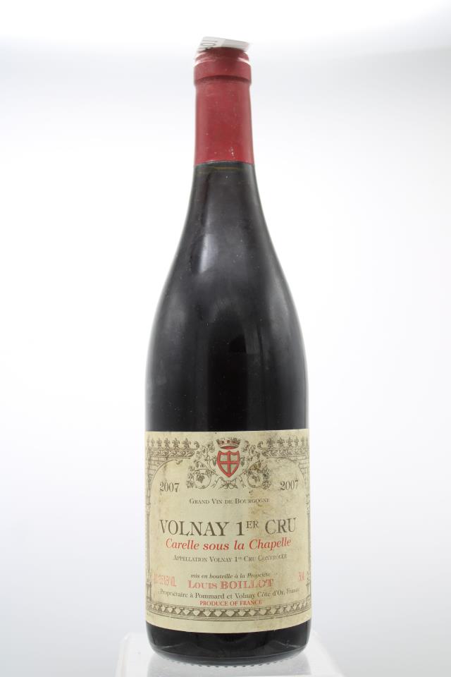 Louis Boillot Volnay Carelle sous la Chapelle 2007