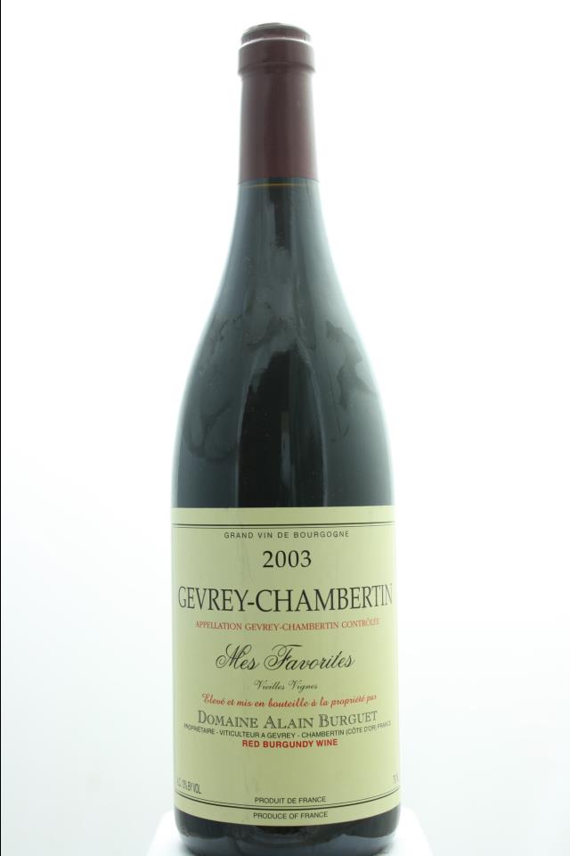 Alain Burguet Gevrey-Chambertin Mes Favorites Vieilles Vignes 2003