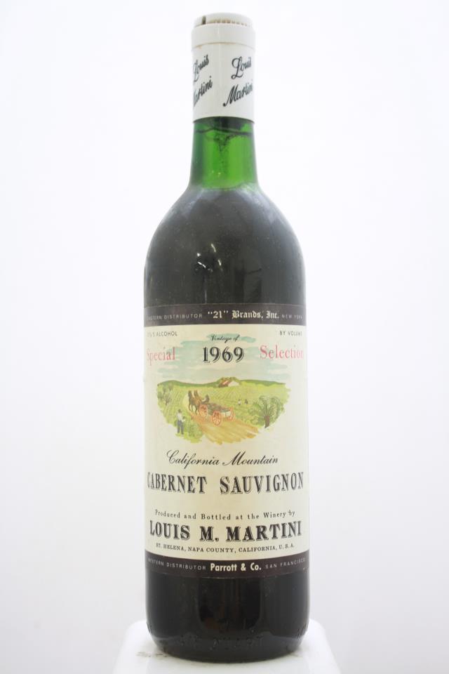 Louis M. Martini Cabernet Sauvignon California Mountain Special Selection 1969
