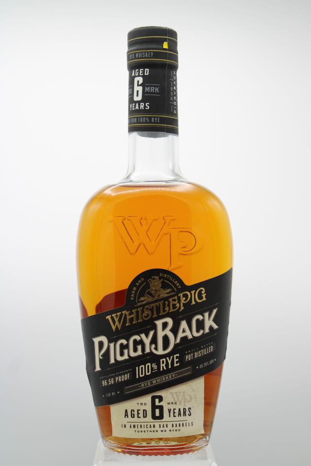 WhistlePig Farm 'Piggy Back' 6 Year Old Rye Whiskey NV