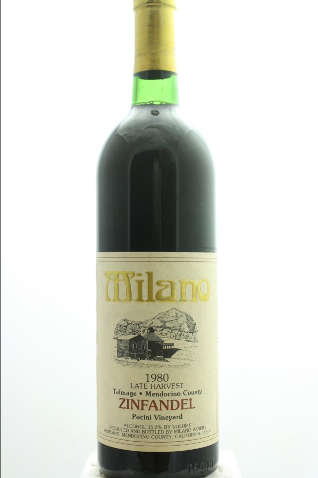 Milano Zinfandel Late Harvest Pacini Vineyard 1980