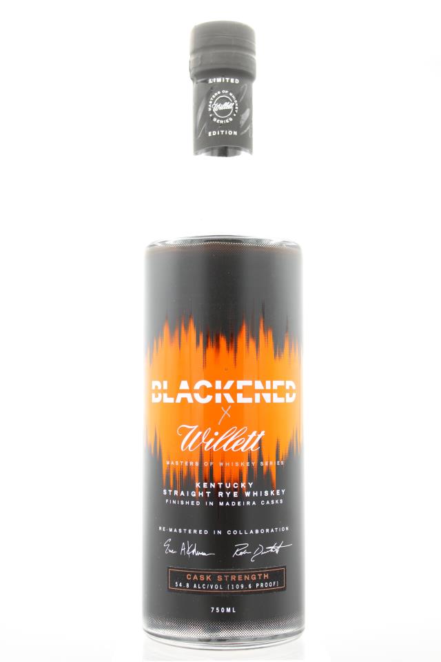 Willett Kentucky Straight Rye Whiskey Blackened Cask Strength Masters of Whiskey Series Limited Edition NV