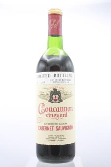 Concannon Vineyard Cabernet Sauvignon Estate Limited Bottling 1965