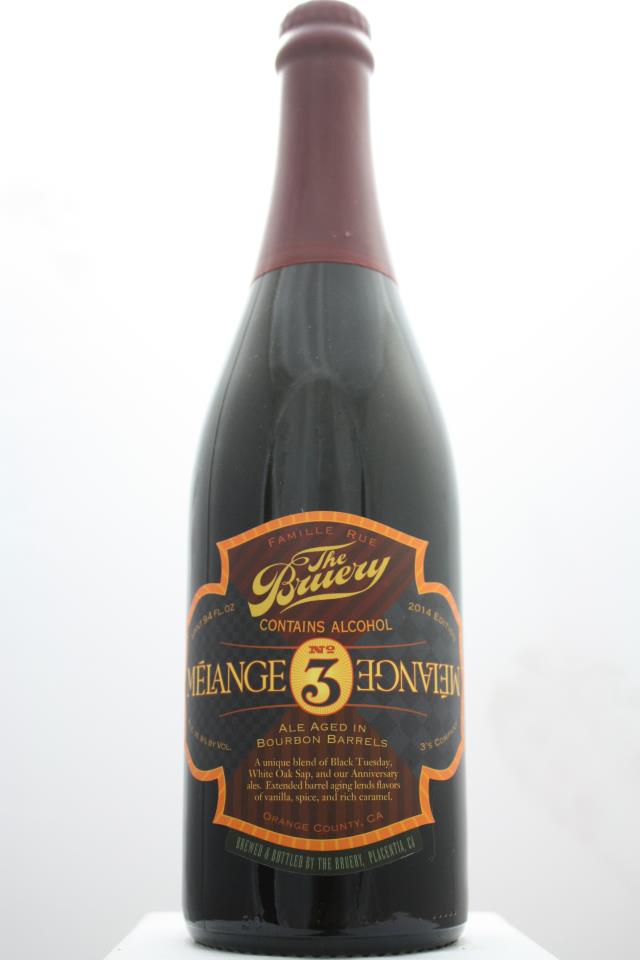 The Bruery Mélange No. 3 Ale Aged in Bourbon Barrels 3's Company 2014