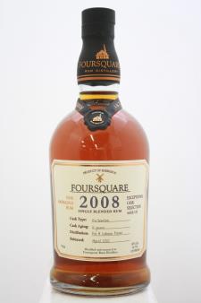 Foursquare Rum Distillery Fine Barbados Single Blended Rum Exceptional Cask Selection Mark XIII 12-Years-Old 2008