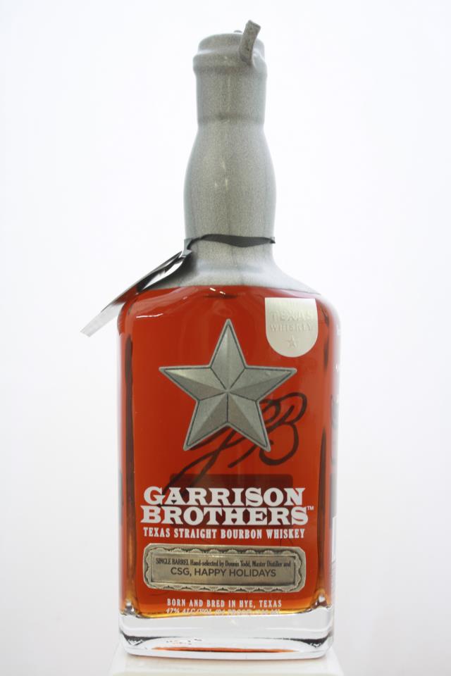Garrison Brothers Texas Straight Bourbon Whiskey Single Barrel 2016