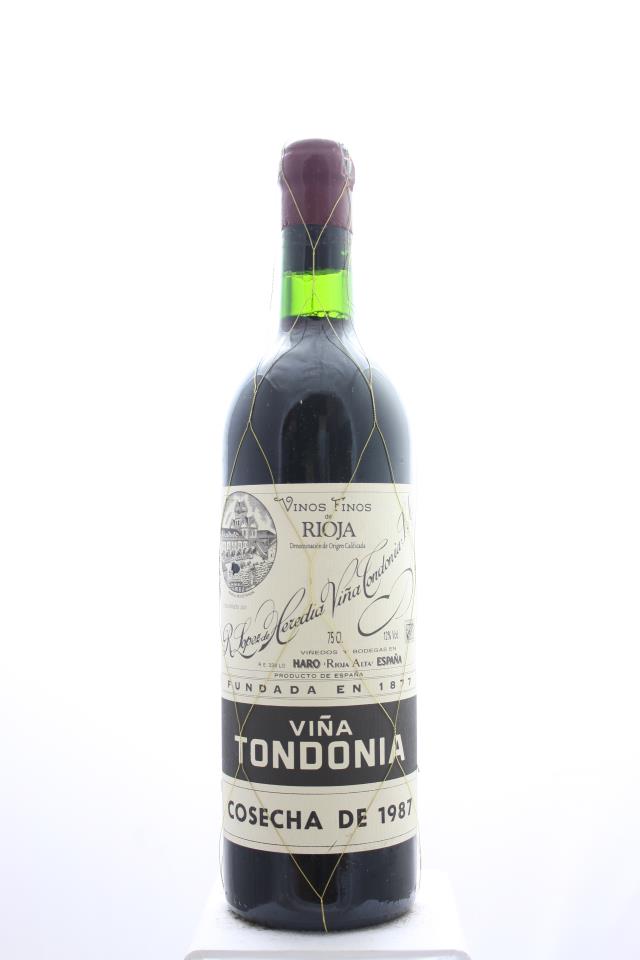 R. López de Heredia Rioja Tinto Gran Reserva Viña Tondonia 1987