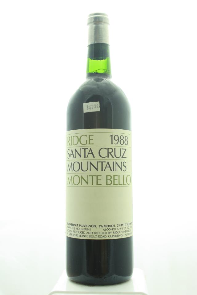 Ridge Vineyards Cabernet Sauvignon Monte Bello 1988