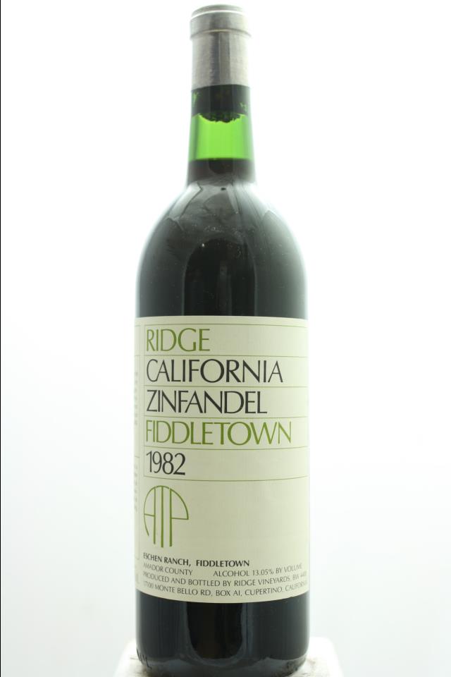 Ridge Vineyards Zinfandel Fiddletown Eschen Ranch ATP 1982