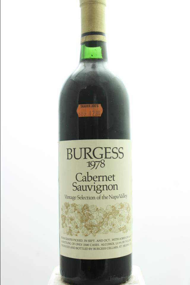 Burgess Cabernet Sauvignon Vintage Selection 1978