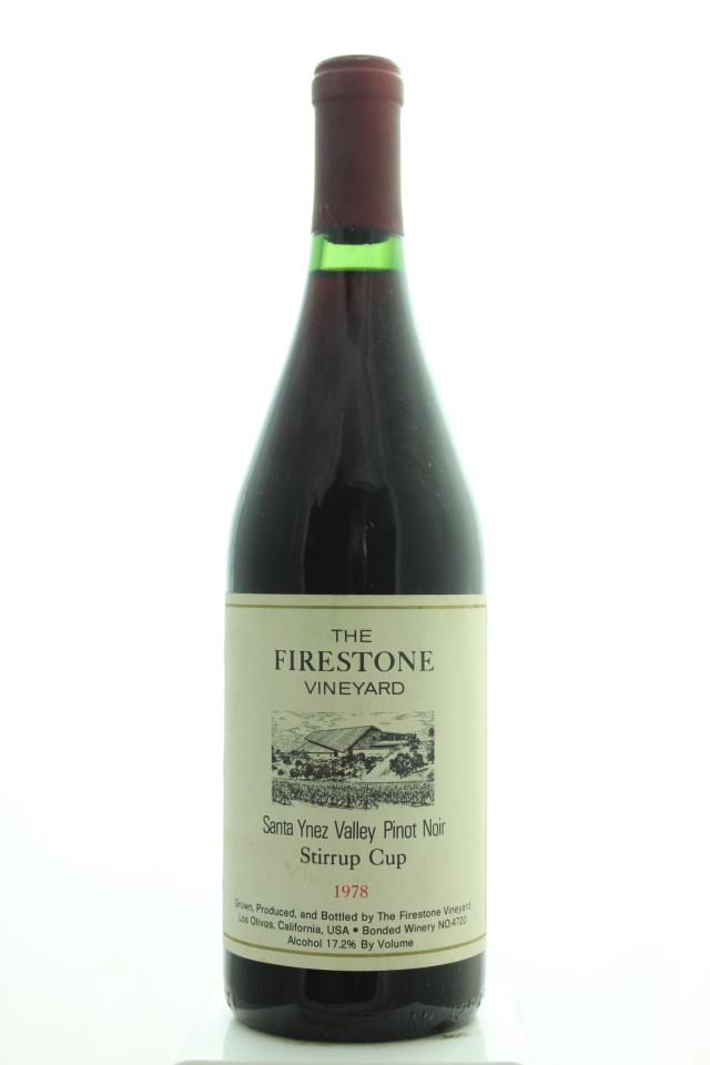 The Firestone Vineyard Pinot Noir Stirrup Cup 1978