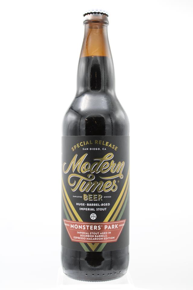 Modern Times Beer Special Release Monsters' Park Coffee Imperial Stout Aged in Rye Whiskey Barrels with Coconut Nola Coffee NV