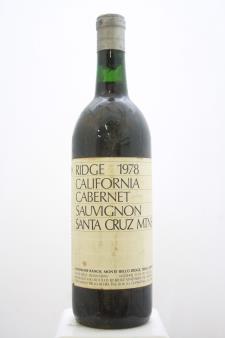 Ridge Vineyards Cabernet Sauvignon Santa Cruz Mountains 1978
