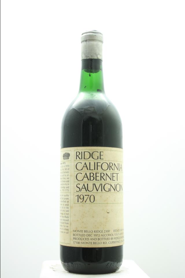 Ridge Vineyards Monte Bello 1970