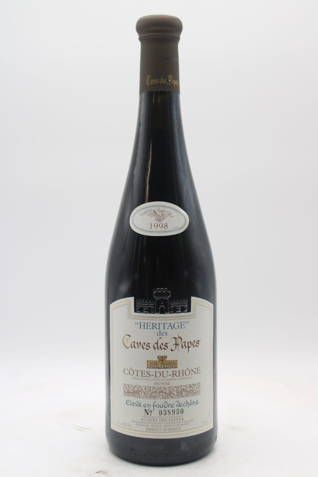 Caves des Papes Cotes du Rhone Heritage 1998