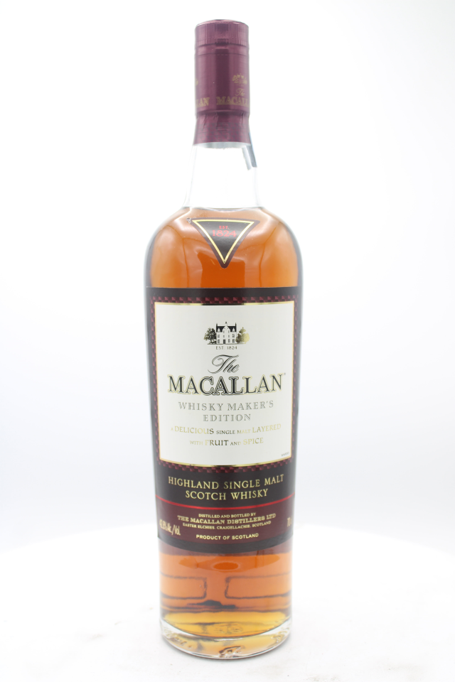The Macallan Highland Single Malt Scotch Whisky Whiskey Maker's Edition Edition NV