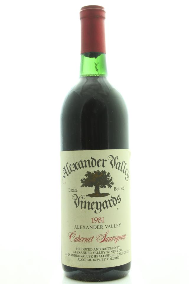 Alexander Valley Vineyards Cabernet Sauvignon 1981