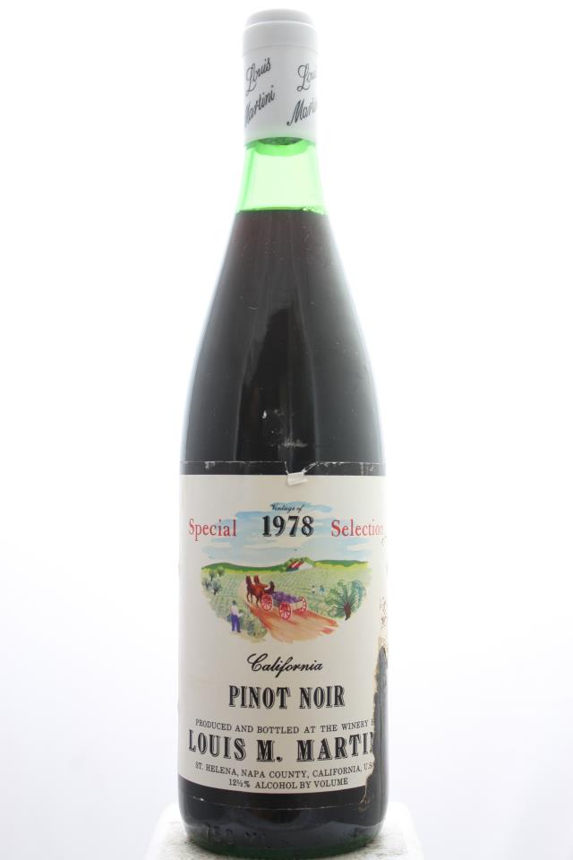 Louis Martini Pinot Noir Special Selection 1978