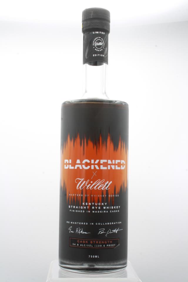 Willett Kentucky Straight Rye Whiskey Blackened Cask Strength Masters of Whiskey Series Limited Edition NV