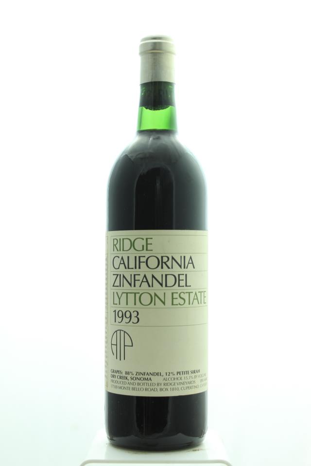 Ridge Vineyards Zinfandel Lytton Estate ATP 1993