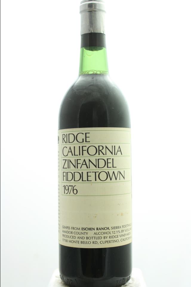 Ridge Vineyards Zinfandel Fiddletown Eschen Ranch 1976
