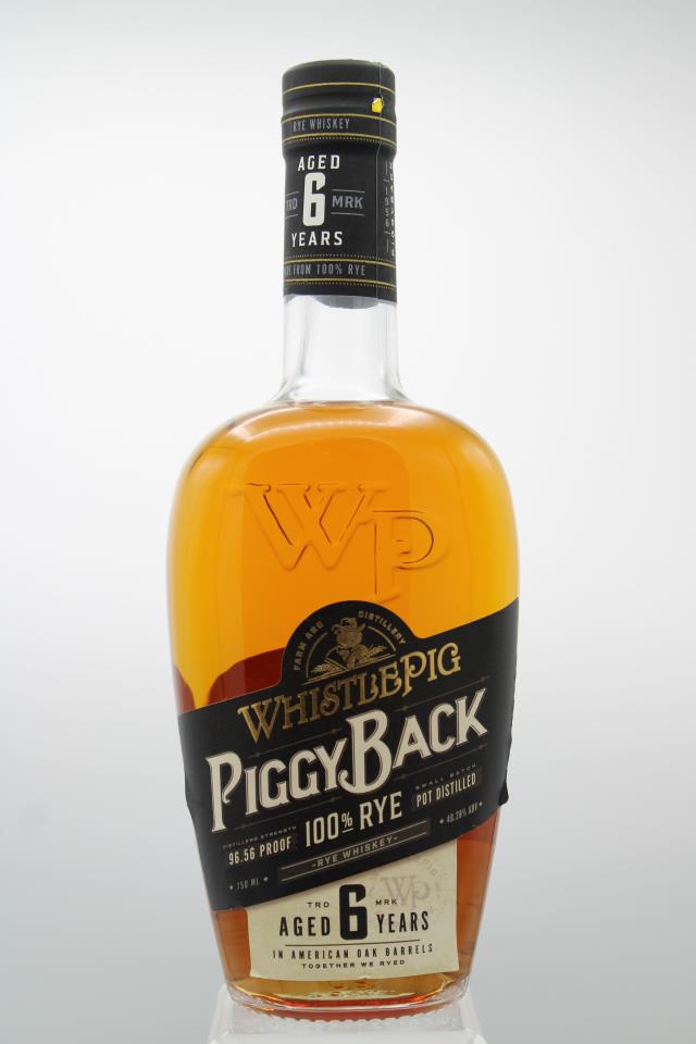 WhistlePig Farm 'Piggy Back' 6 Year Old Rye Whiskey NV