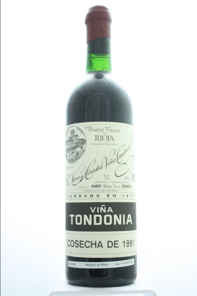 R. López de Heredia Rioja Tinto Gran Reserva Viña Tondonia 1991