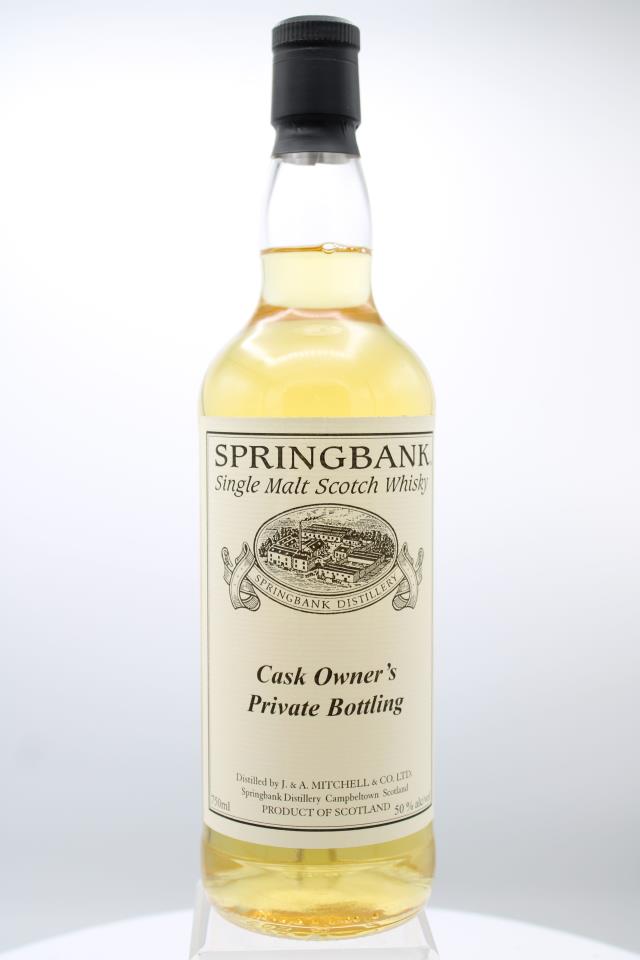 J & A Mitchell & Co (Springbank Distillery) Single Malt Scotch Whisky Cask Owner's Private Bottling 1997