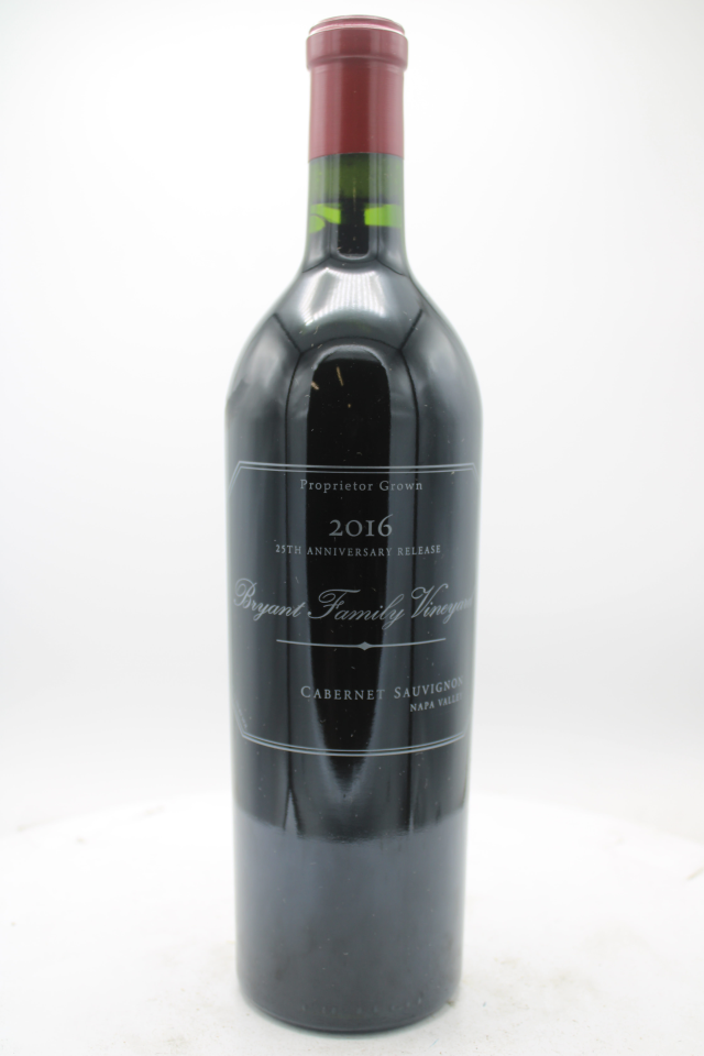 Bryant Family Vineyard Cabernet Sauvignon Proprietor Grown 25th Anniversary Release 2016