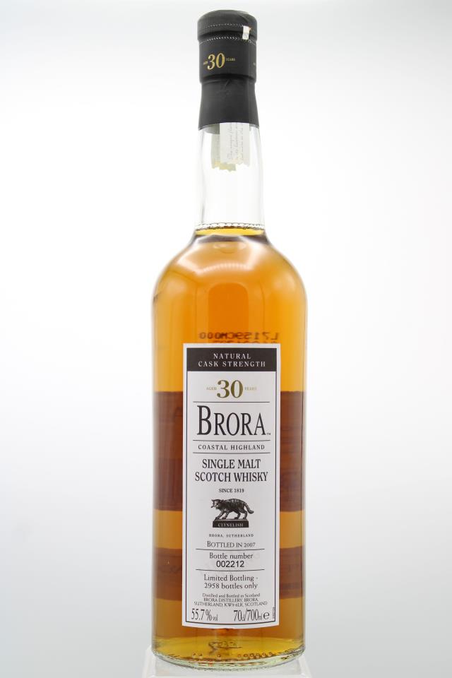Brora Single Malt Cask Strength 30 Year-Old Coastal Highland Scotch Whisky NV