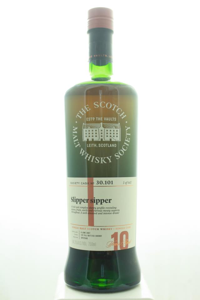 The Scotch Malt Whisky Society Single Malt Scotch Whisky Single Cask Slipper Sipper 10-Years-Old 2007