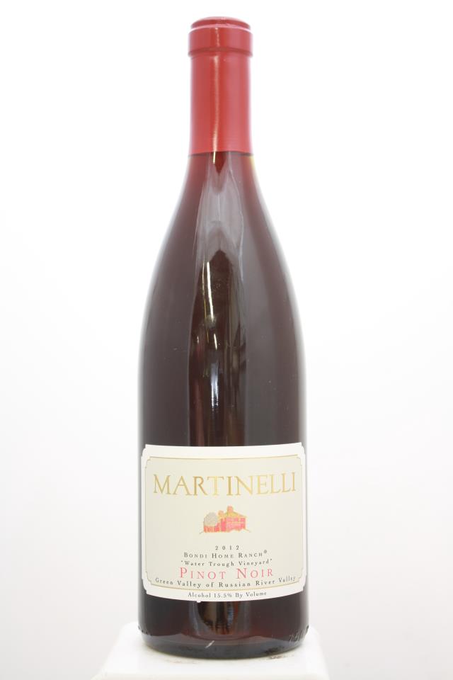 Martinelli Pinot Noir Bondi Home Ranch Water Trough Vineyard 2012