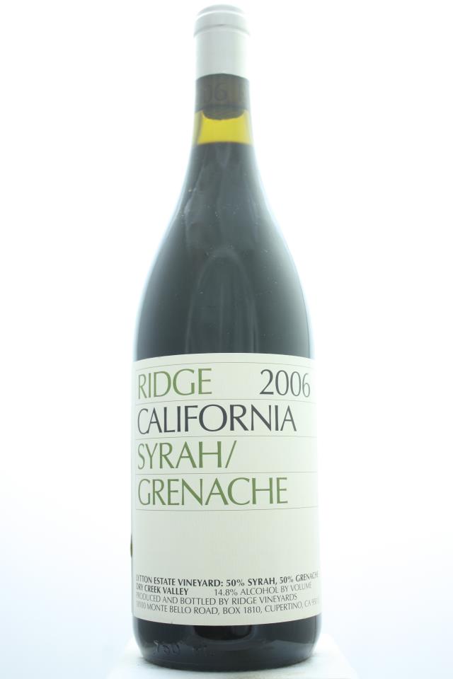Ridge Vineyards Syrah / Grenache Lytton Estate Vineyard ATP 2006