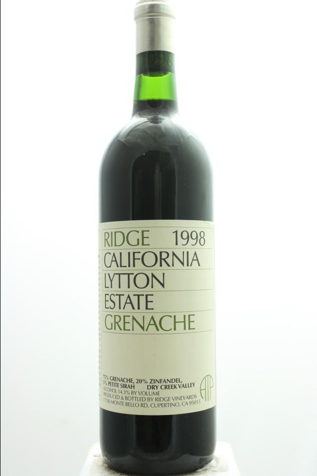 Ridge Vineyards Grenache Lytton Estate ATP 1998