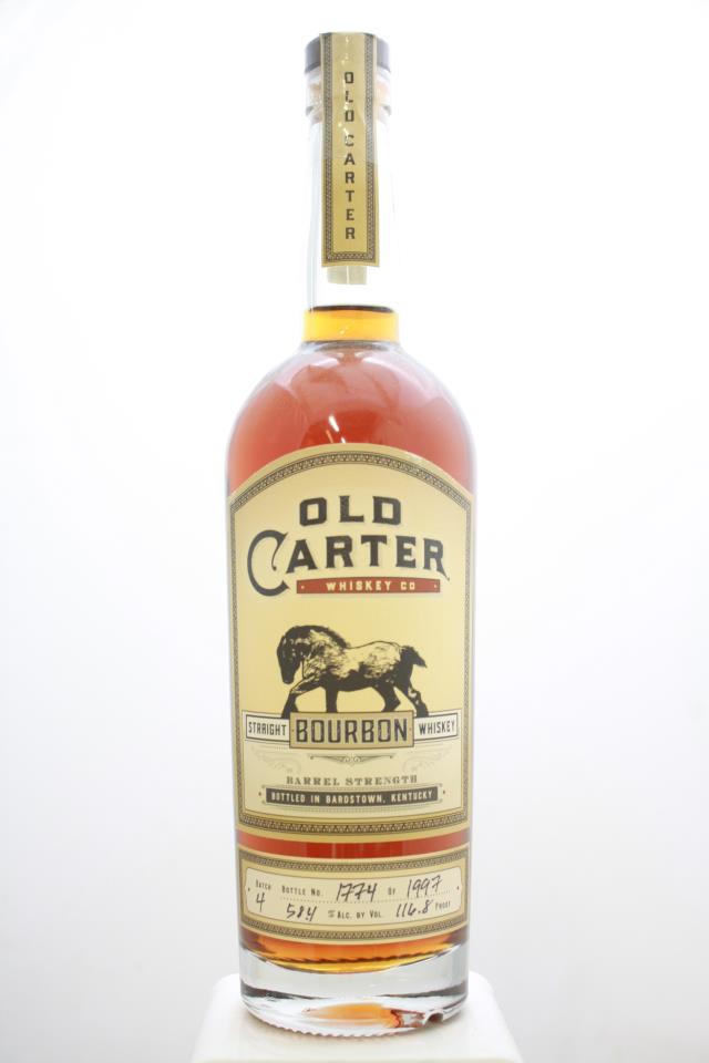Old Carter Straight Bourbon Whiskey Barrel Strength Batch #4 NV
