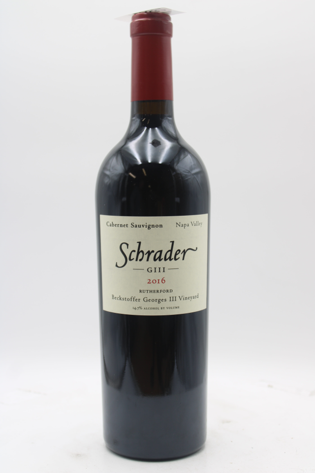 Schrader Cabernet Sauvignon GIII Beckstoffer Georges III Vineyard 2016