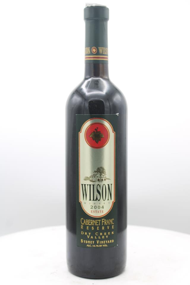 Wilson Cabernet Franc Reserve Sydney Vineyard 2004