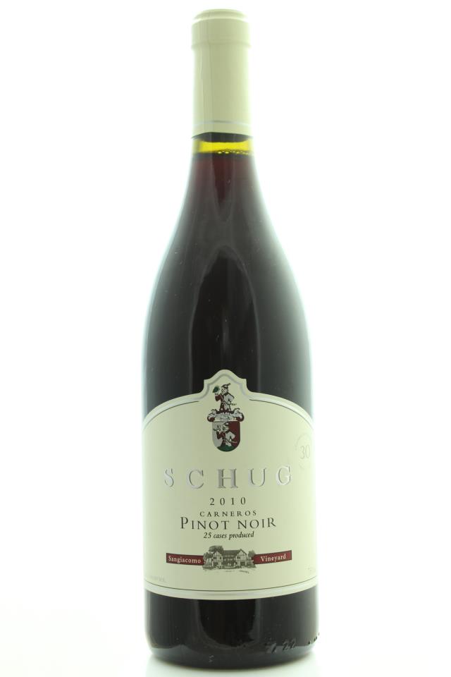 Schug Pinot Noir Sangiacomo Vineyard 2010